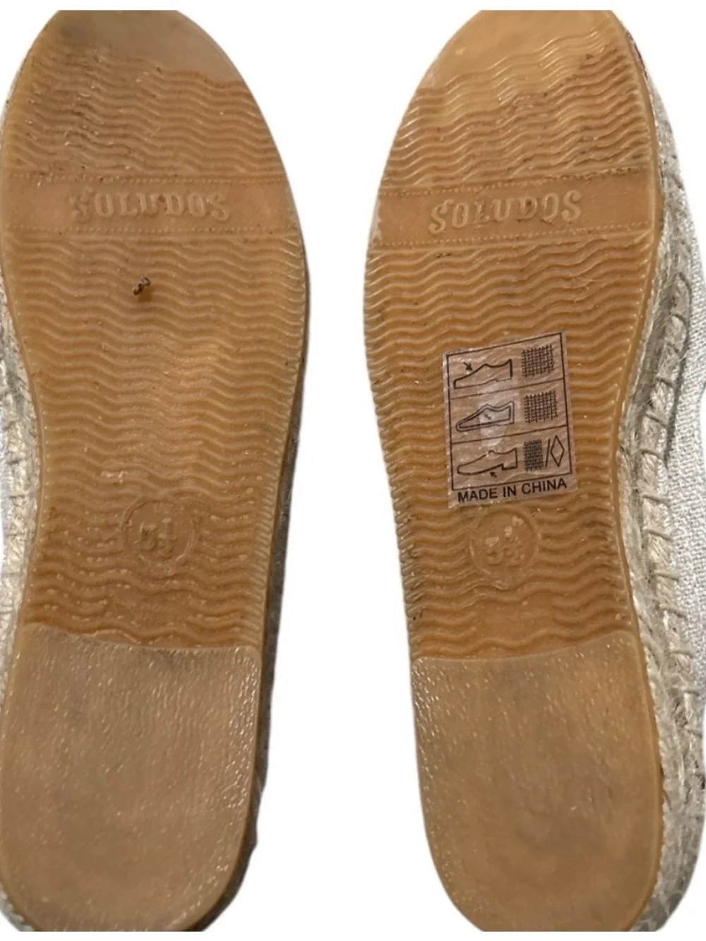 Soludos Natural Espadrille Slip-Ons with Green Cactus Embroidery